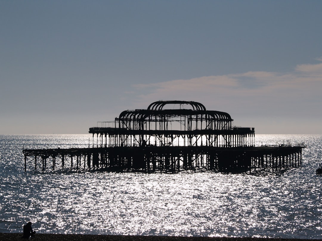 Hove, Sussex: a large structure sitting on top of a body of water
